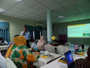 Rajeev Vishwakarma, DPO S. Sudan Country Director Presenting DPO's Policy Perspective on Men Engagement to End GBV and Gender Equality